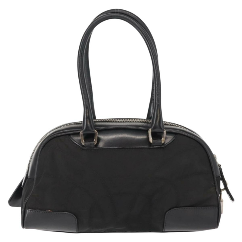 【日本直送】PRADA 尼龍皮革手提包 黑色 銀色 正品 149582-1