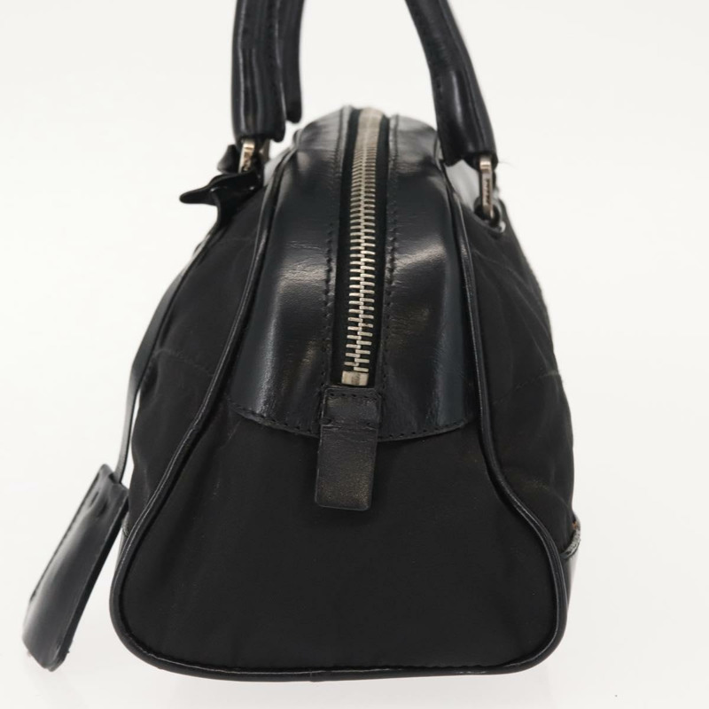 【日本直送】PRADA 尼龍皮革手提包 黑色 銀色 正品 149582-2