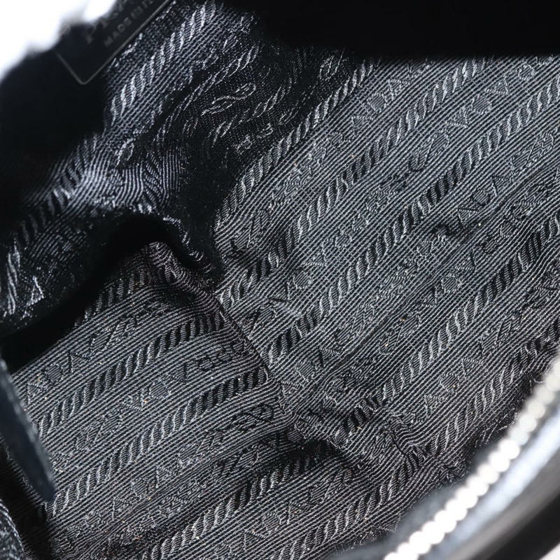 【日本直送】PRADA 尼龍皮革手提包 黑色 銀色 正品 149582-10