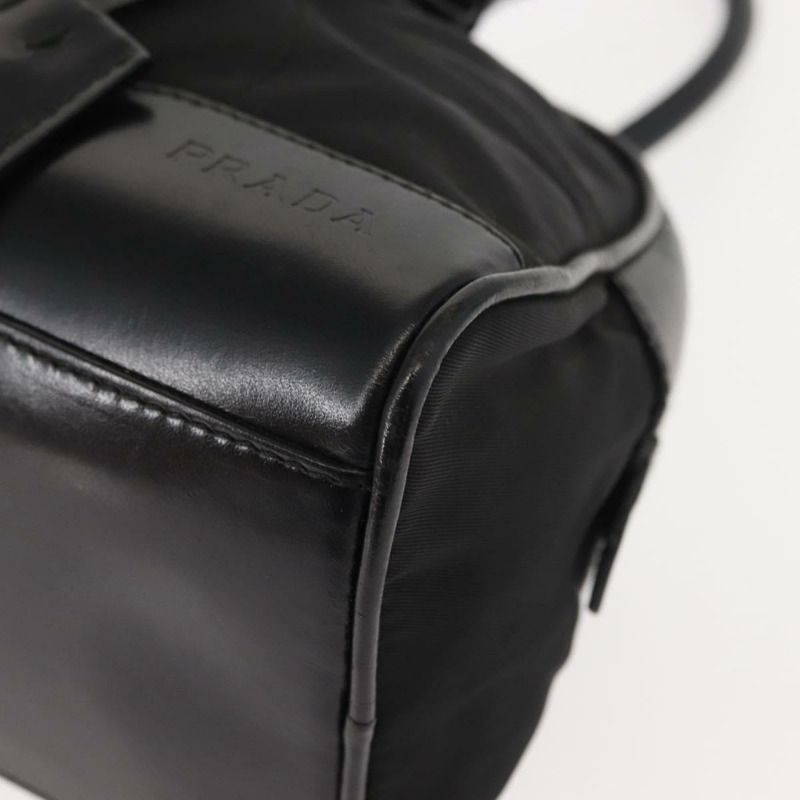 【日本直送】PRADA 尼龍皮革手提包 黑色 銀色 正品 149582-14