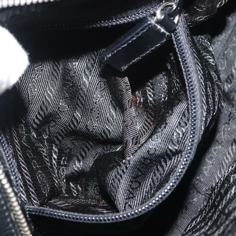 【日本直送】PRADA 尼龍皮革手提包 黑色 銀色 正品 149582-21