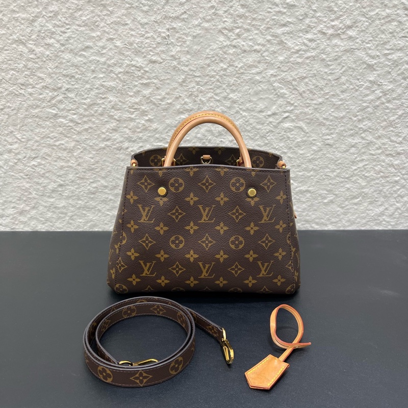 98新LV路易威登經典老花Montaigne蒙田BB 手提單肩斜挎包 最好的尺寸 多種背法滿足日-0