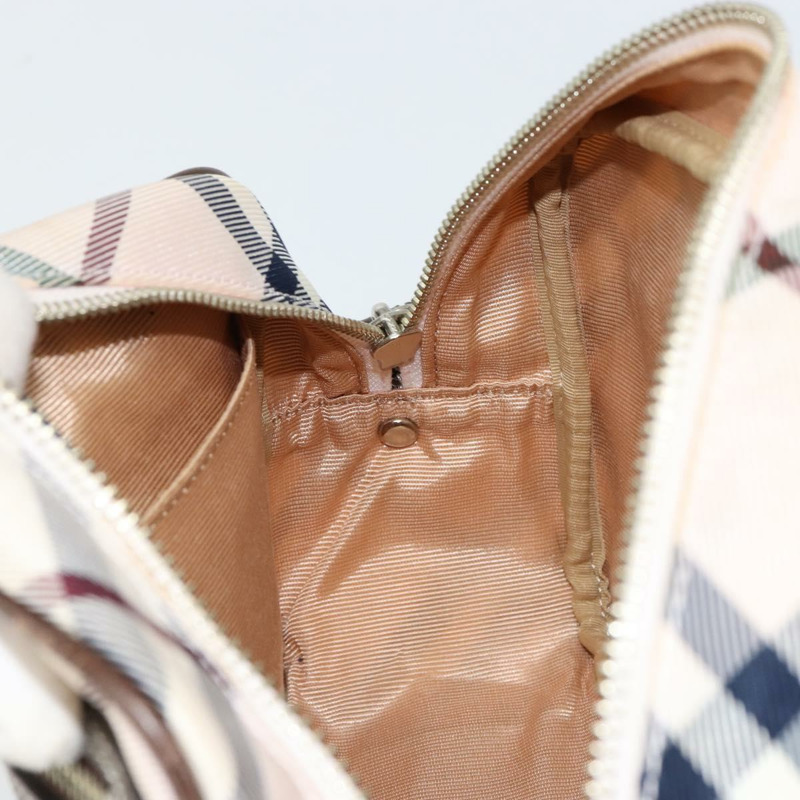 【日本直送】BURBERRY Nova 格紋藍標單肩包 尼龍 米色 銀色 正品 151897-19