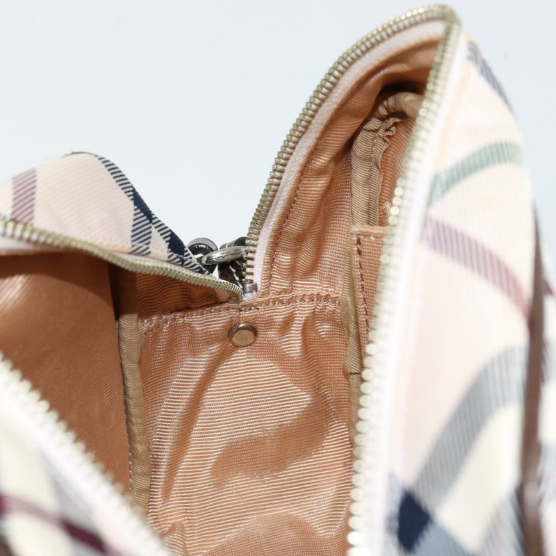 【日本直送】BURBERRY Nova 格紋藍標單肩包 尼龍 米色 銀色 正品 151897-20