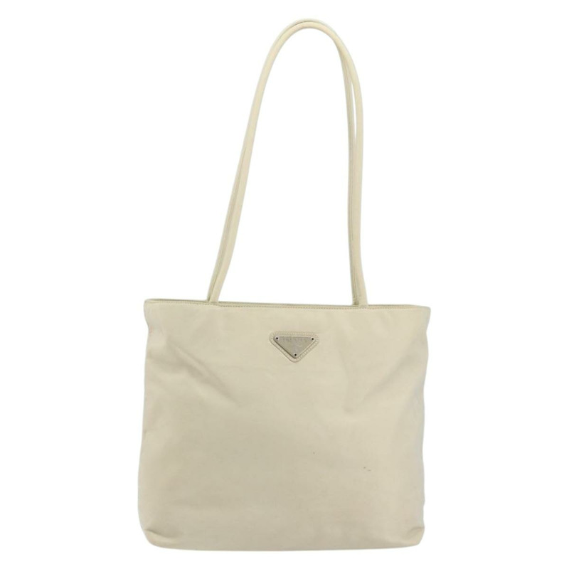 【日本直送】PRADA 尼龍手提包 白色 銀色 正品 151884-12