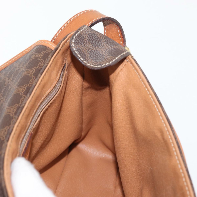 【日本直送】CELINE Macadam帆布肩背包 PVC皮革 棕色 金色 正品 149636-18