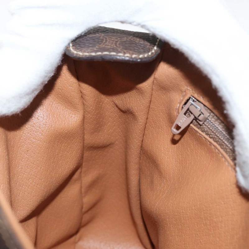 【日本直送】CELINE Macadam帆布肩背包 PVC皮革 棕色 金色 正品 149636-19