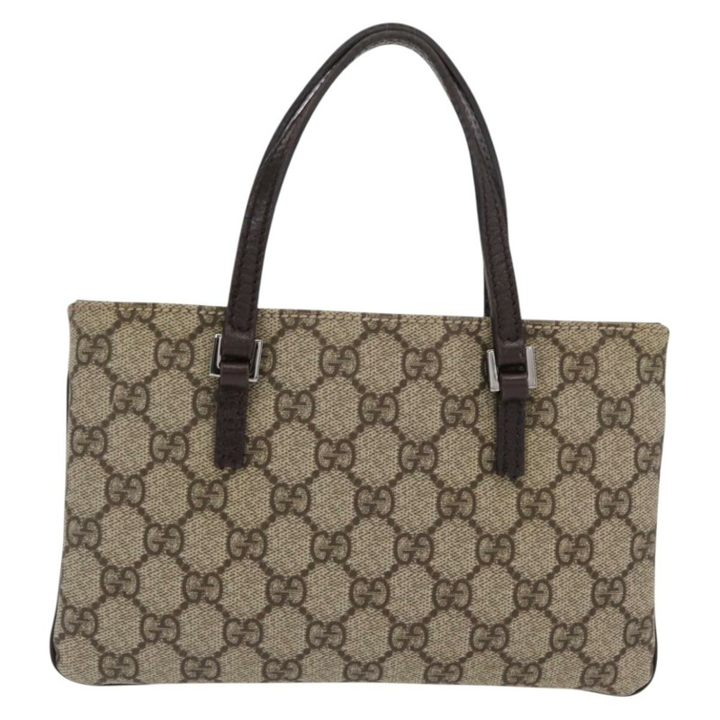 【日本直送】GUCCI GG Supreme 手提包 PVC 米色 銀色 114599 正品 149706-1