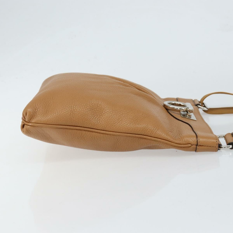 【日本直送】Salvatore Ferragamo Gancini 單肩包 皮革 棕色 銀色 正品 152196-2