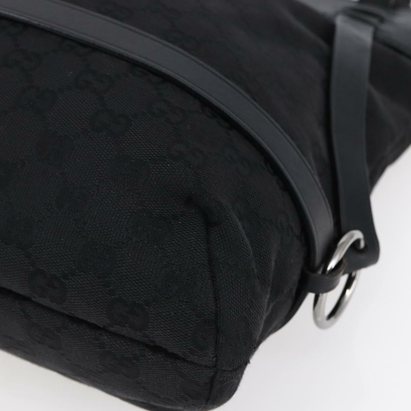 【日本直送】GUCCI GG帆布托特包 黑色 銀色 106248 正品 152026-8