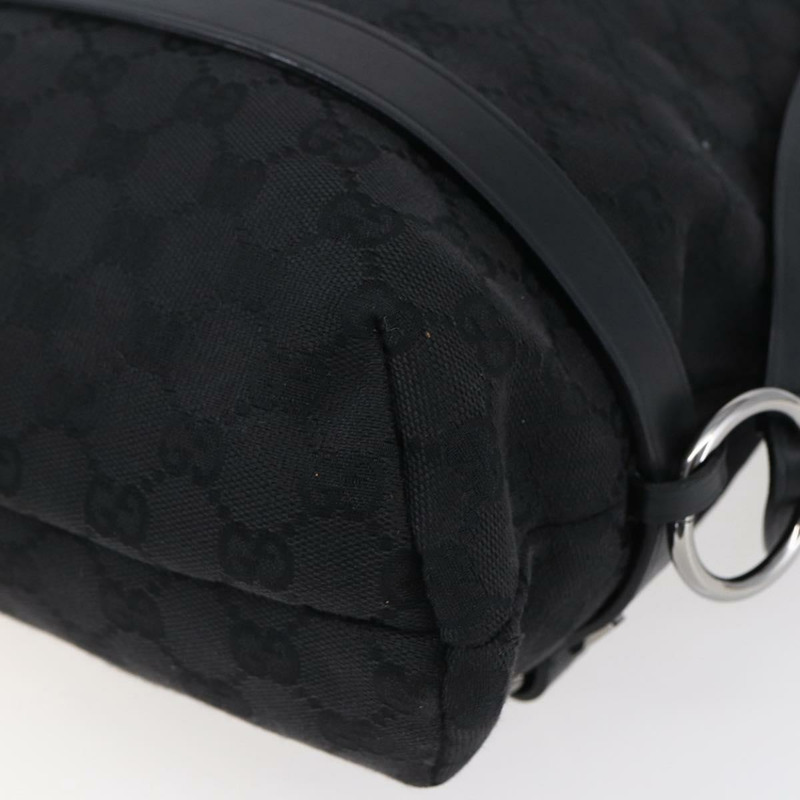 【日本直送】GUCCI GG帆布托特包 黑色 銀色 106248 正品 152026-14