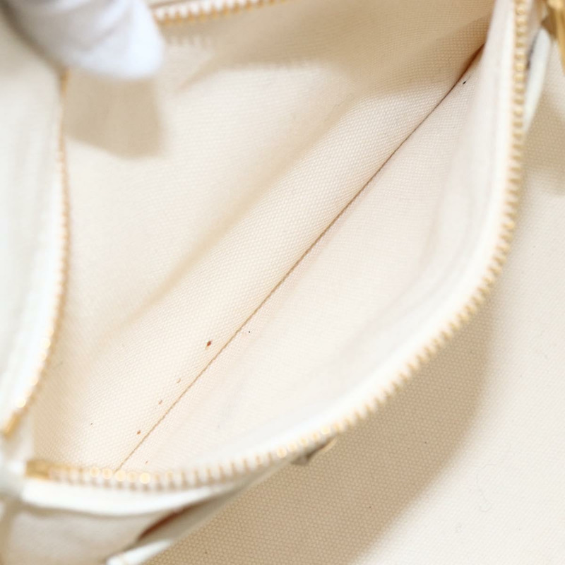 【日本直送】PRADA Canapa MM 手袋 帆布 白色 金色 正品 151893-20