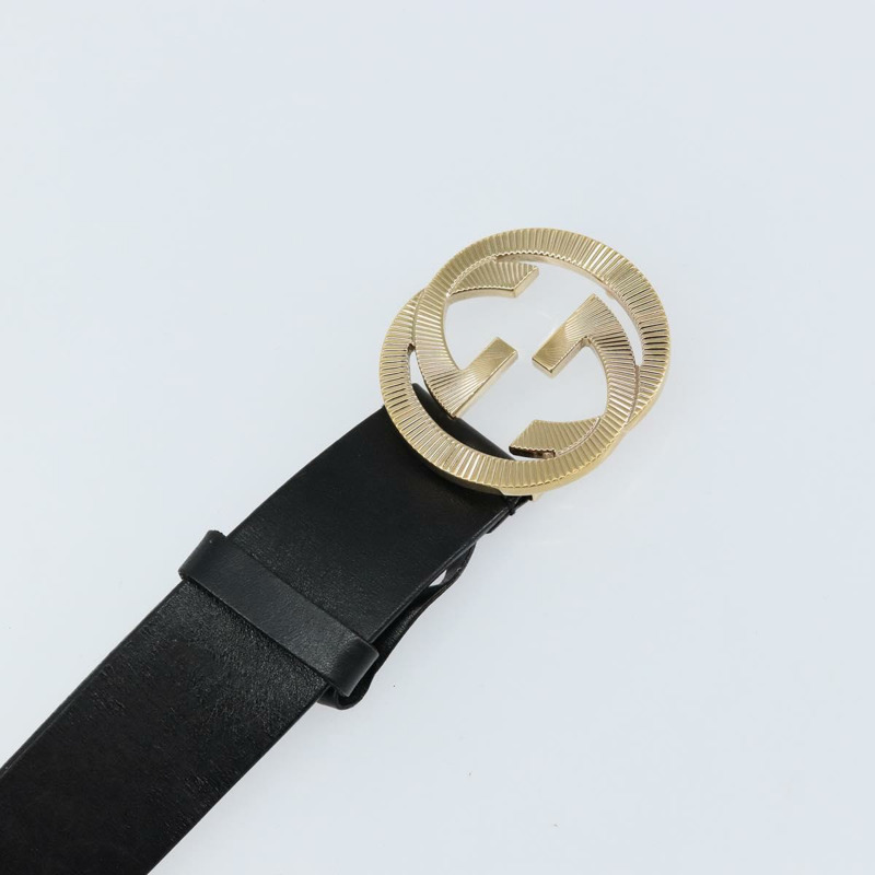 【日本直送】GUCCI 互扣式皮帶 皮革 37.4吋 黑色 金色 232849 正品號 149771-5