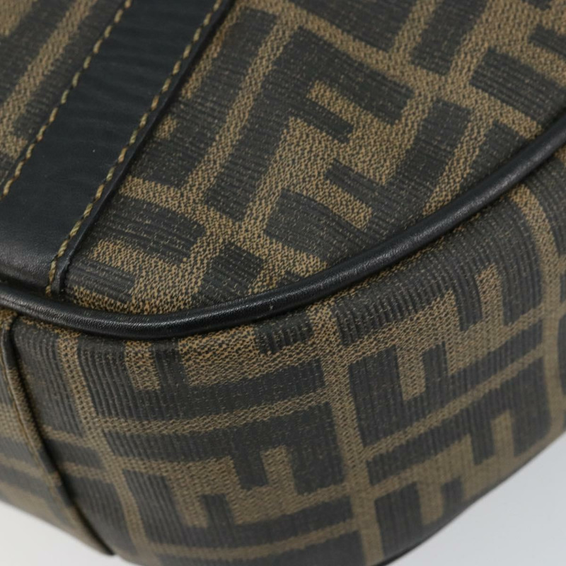 【日本直送】FENDI Zucca帆布手提包 PVC黑色棕色 正品 152385-7