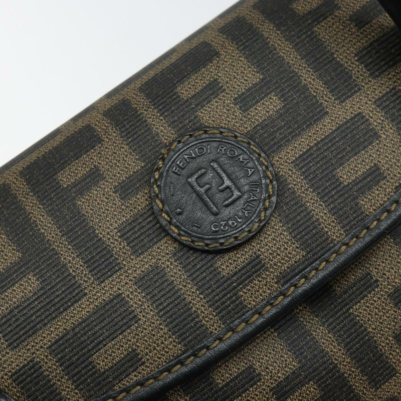 【日本直送】FENDI Zucca帆布手提包 PVC黑色棕色 正品 152385-18