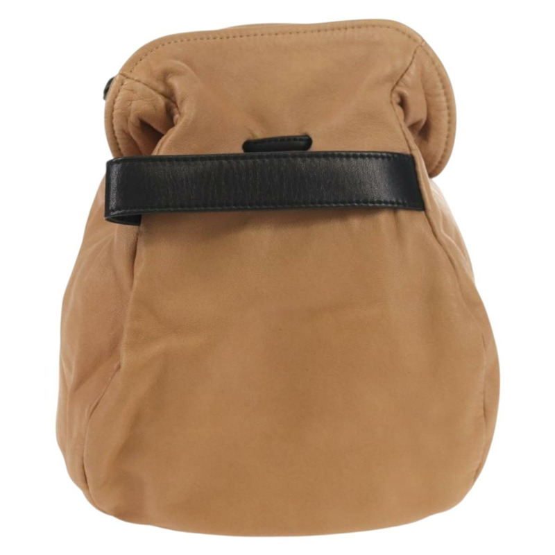 【日本直送】香奈兒米色羊皮手提包 CC 標誌 Auth 152370A-1