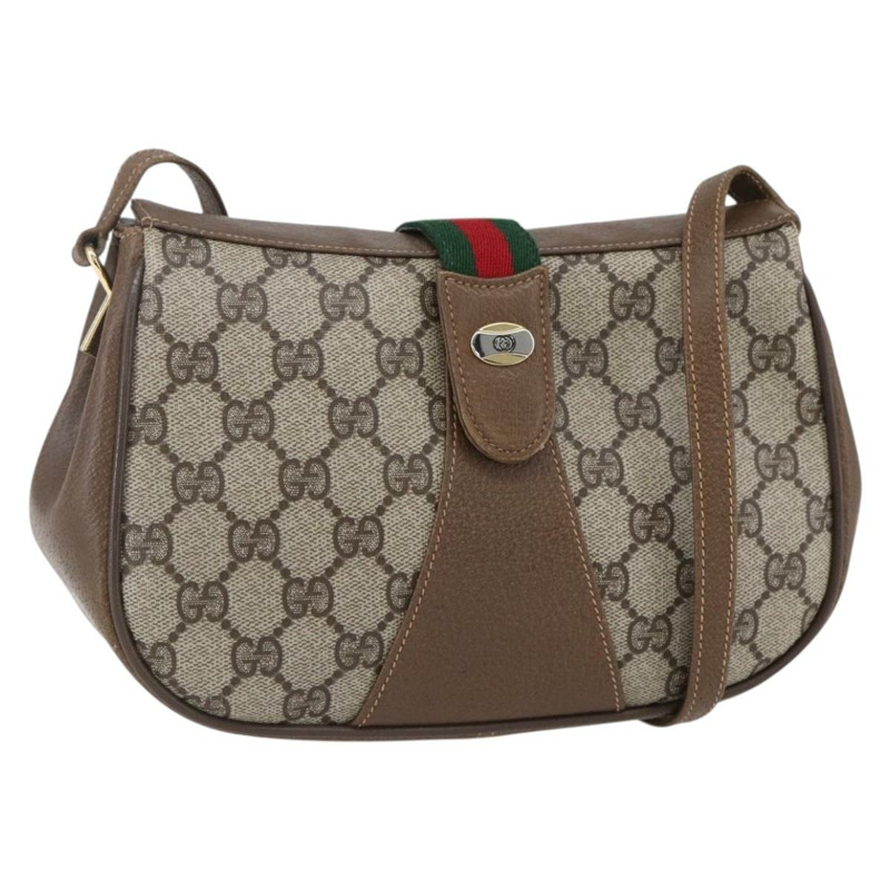 【日本直送】GUCCI GG Supreme Web Sherry Line 手提包 PVC 米色 金色 72 02 024 正品 152354-0