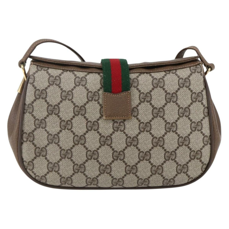 【日本直送】GUCCI GG Supreme Web Sherry Line 手提包 PVC 米色 金色 72 02 024 正品 152354-1