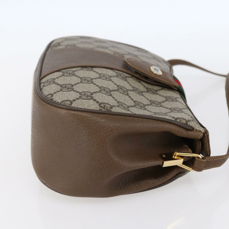 【日本直送】GUCCI GG Supreme Web Sherry Line 手提包 PVC 米色 金色 72 02 024 正品 152354-3