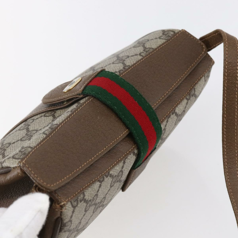 【日本直送】GUCCI GG Supreme Web Sherry Line 手提包 PVC 米色 金色 72 02 024 正品 152354-5
