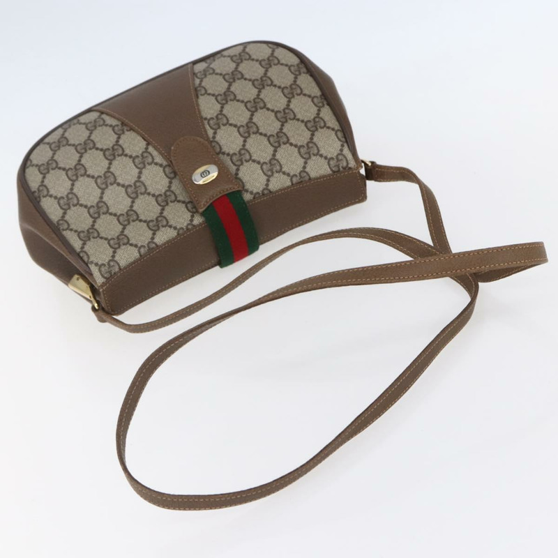 【日本直送】GUCCI GG Supreme Web Sherry Line 手提包 PVC 米色 金色 72 02 024 正品 152354-6