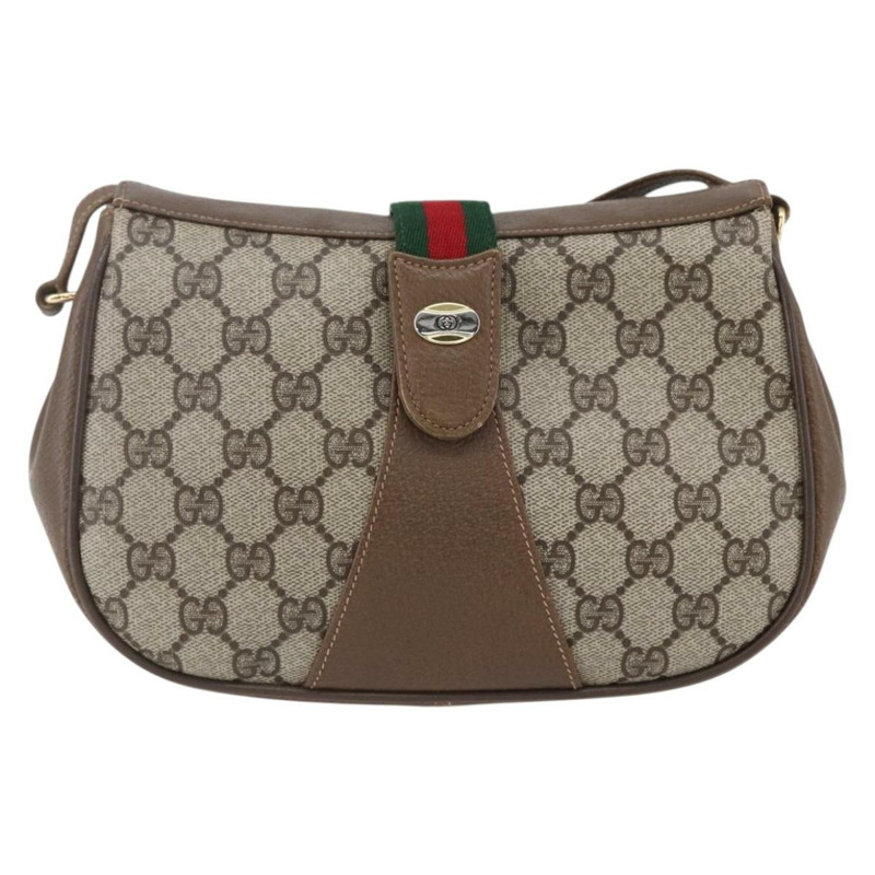 【日本直送】GUCCI GG Supreme Web Sherry Line 手提包 PVC 米色 金色 72 02 024 正品 152354-12