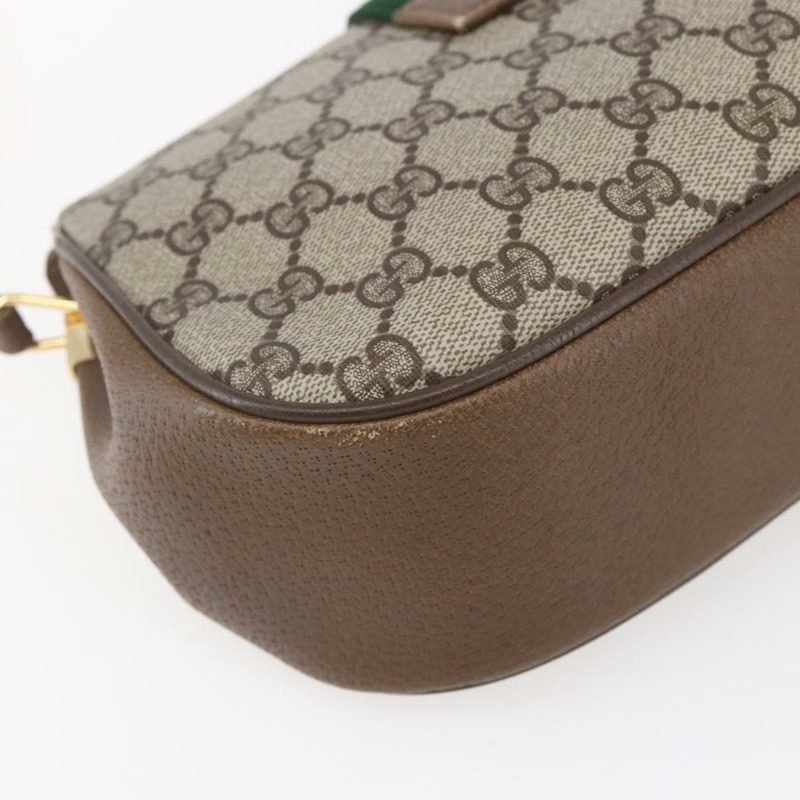 【日本直送】GUCCI GG Supreme Web Sherry Line 手提包 PVC 米色 金色 72 02 024 正品 152354-15