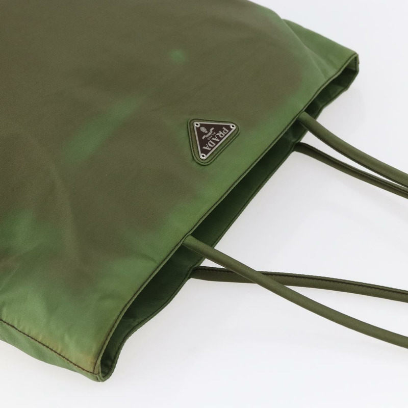 【日本直送】PRADA 尼龍卡其色銀色托特包 正品 152583-5