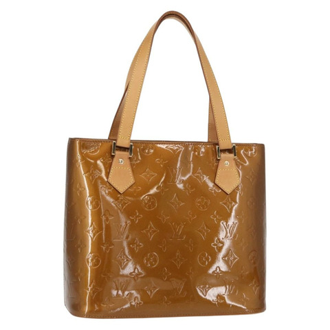 路易威登 Monogram Vernis Houston 手提包 青銅色 M91122 LV 正品 152873