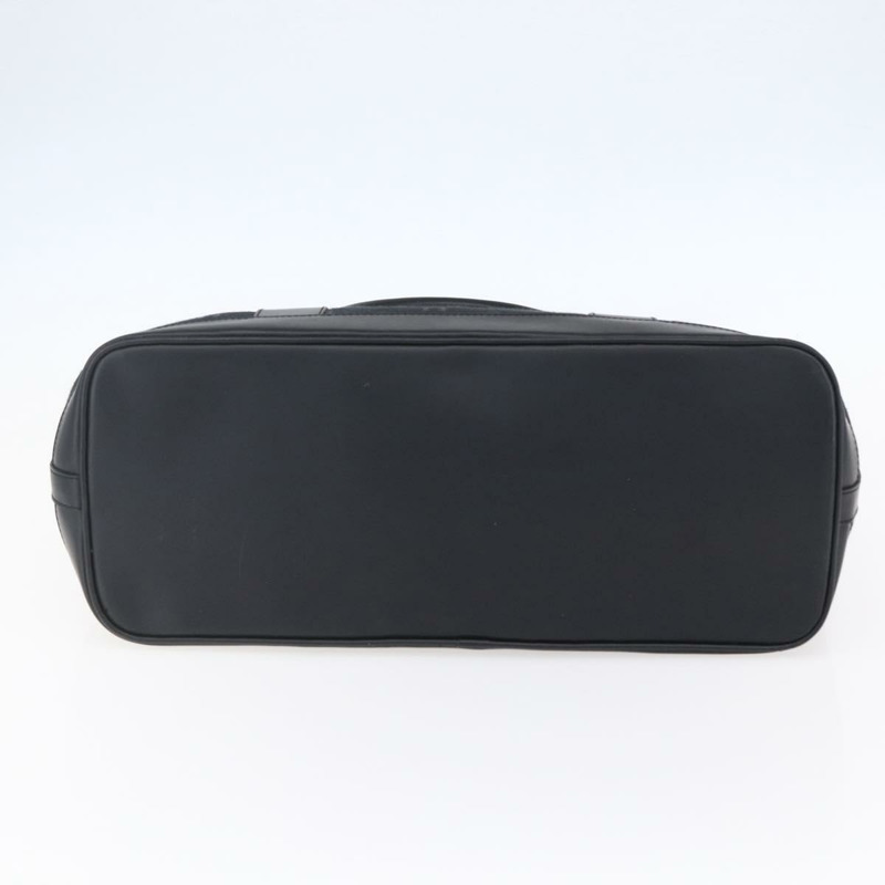 【日本直送】BALENCIAGA 帆布皮革黑色銀色手提包 Auth 152929-4