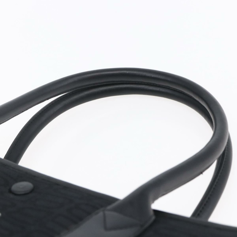 【日本直送】BALENCIAGA 帆布皮革黑色銀色手提包 Auth 152929-7