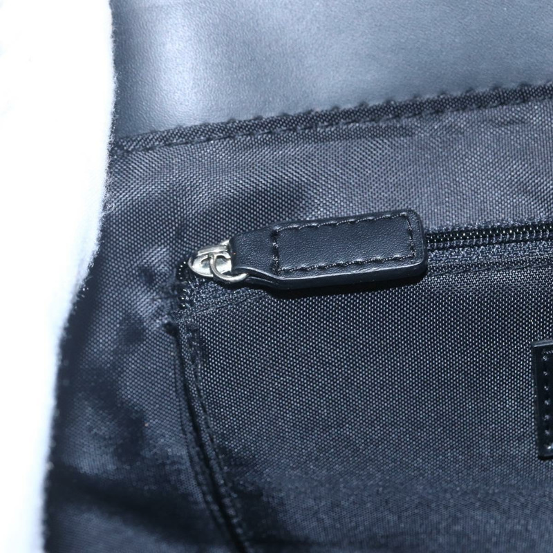 【日本直送】BALENCIAGA 帆布皮革黑色銀色手提包 Auth 152929-17