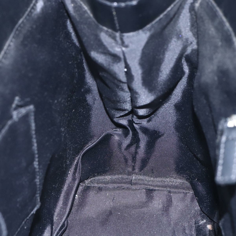 【日本直送】BALENCIAGA 帆布皮革黑色銀色手提包 Auth 152929-19