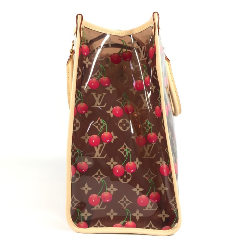 路易威登 M14306 LV x TM Monogram On the Go GM 女士棕色皮革單肩包，由村上隆設計，近全新-2