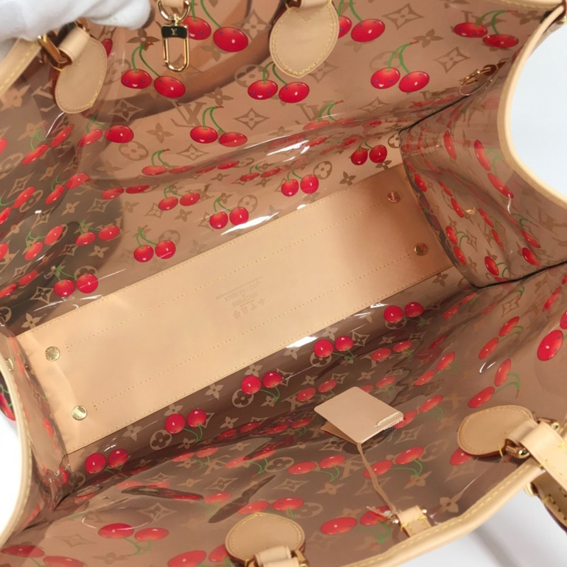 路易威登 M14306 LV x TM Monogram On the Go GM 女士棕色皮革單肩包，由村上隆設計，近全新-8