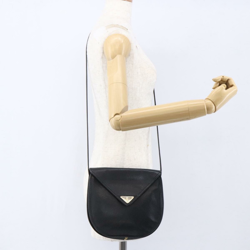 【日本直送】SAINT LAURENT 黑色金色皮革肩背包 正品 152979-20