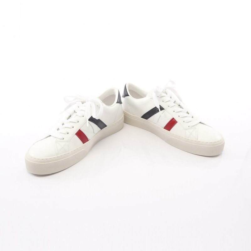 MONCLER MONACO 2 男士運動鞋 4M00180M449600139 白色皮革 #39 全新-2