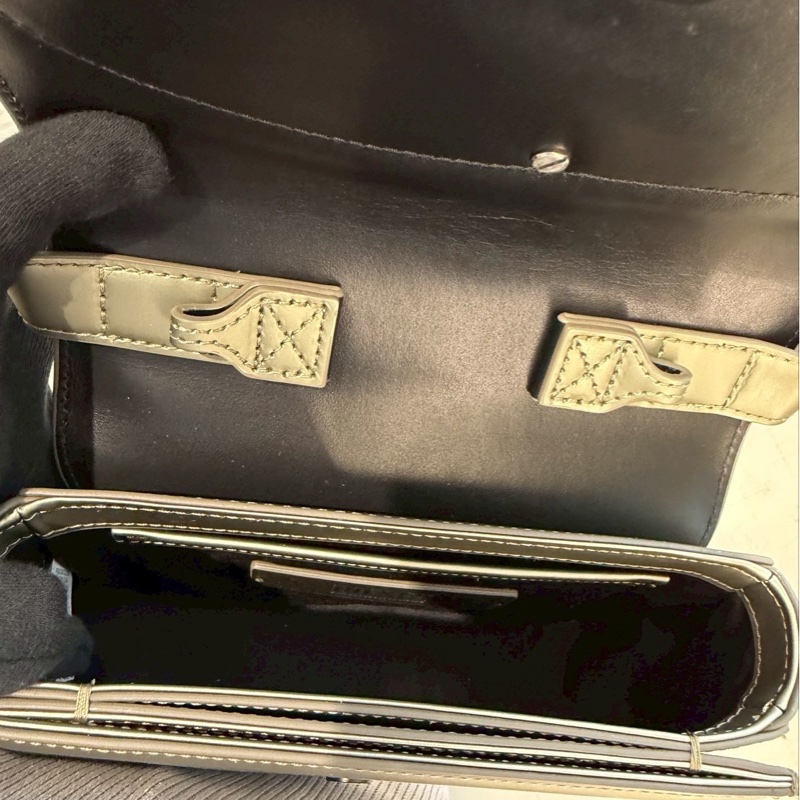 Diesel 1DR 香檳金霧灰綠色肩背包 宋雨琦同款-11