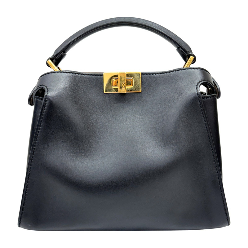 黑色 牛革 Peekaboo Essentially 兩用包【FENDI 芬迪】 8PN302-2