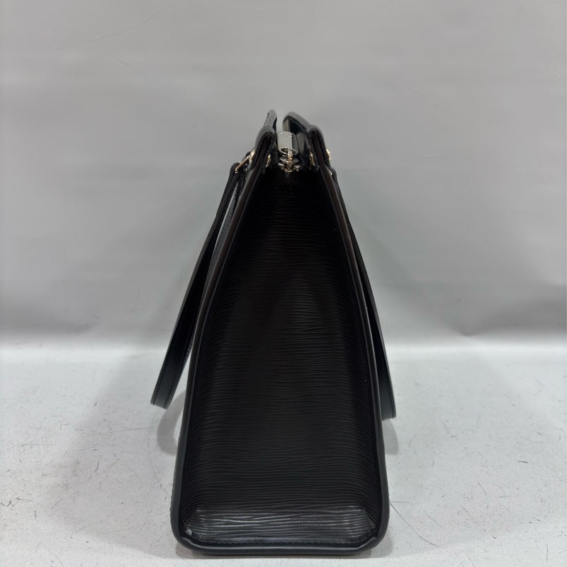 LV M59342 黑色 全皮 水波紋 EPI 肩背包 購物包 拉鍊包 公事包-1