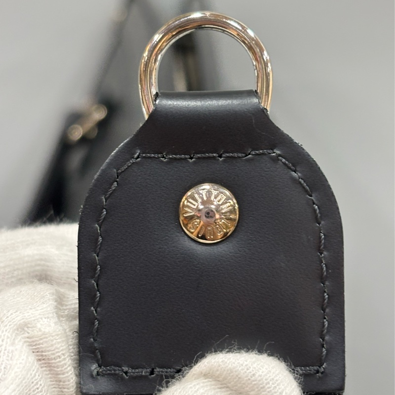 LV M59342 黑色 全皮 水波紋 EPI 肩背包 購物包 拉鍊包 公事包-5