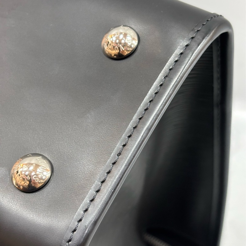 LV M59342 黑色 全皮 水波紋 EPI 肩背包 購物包 拉鍊包 公事包-19