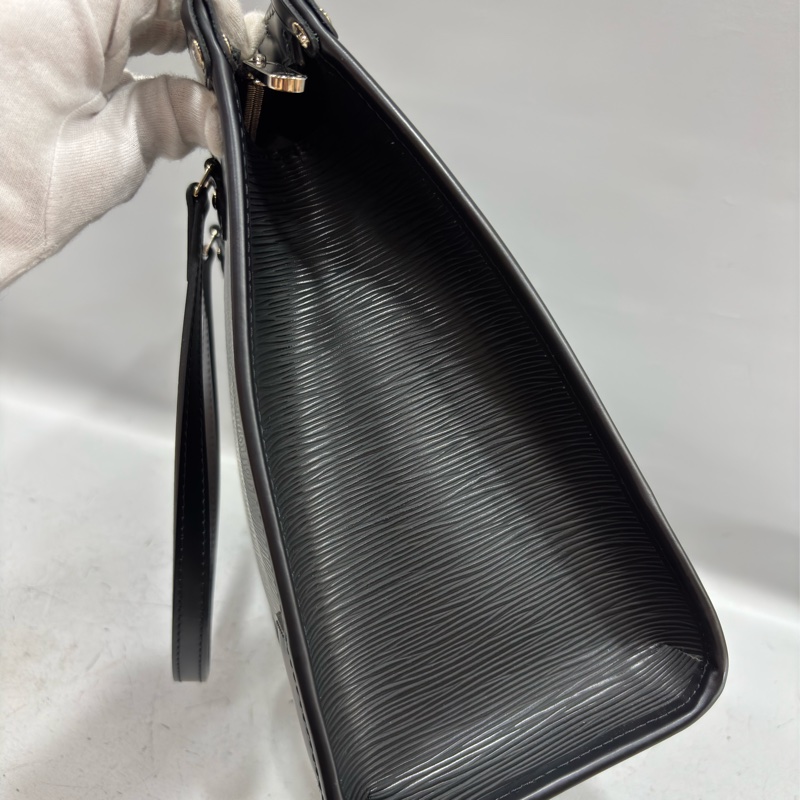 LV M59342 黑色 全皮 水波紋 EPI 肩背包 購物包 拉鍊包 公事包-33