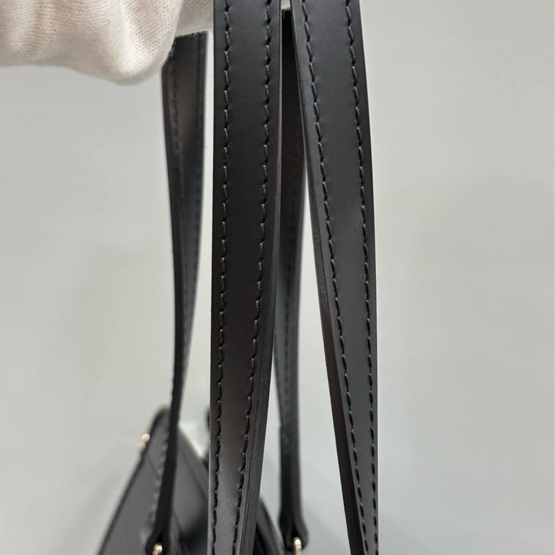 LV M59342 黑色 全皮 水波紋 EPI 肩背包 購物包 拉鍊包 公事包-34