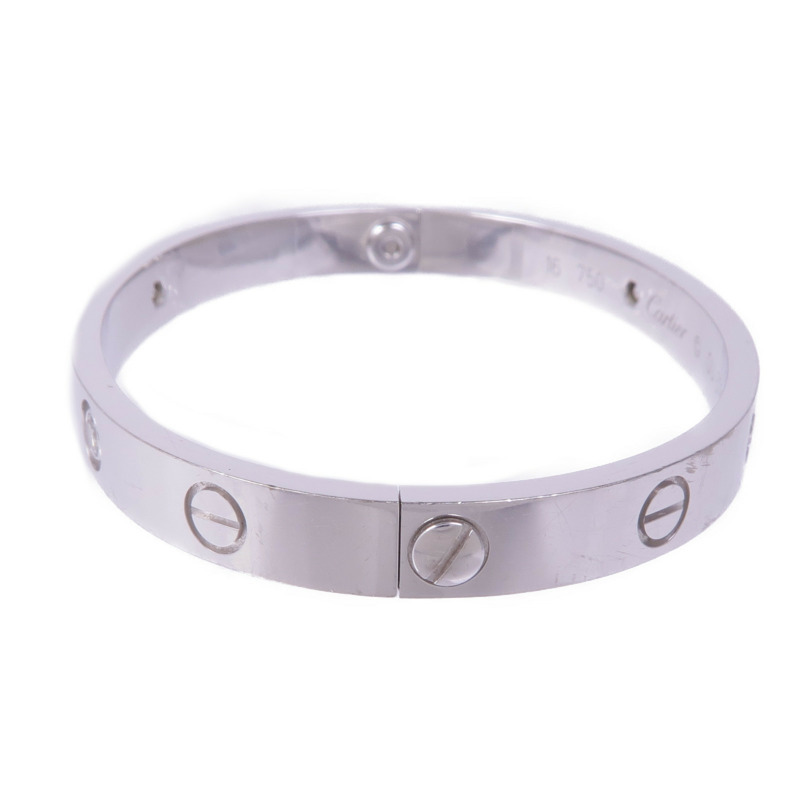 CARTIER 18K白金Love Bracelet 4D手鐲Cartier#16-2