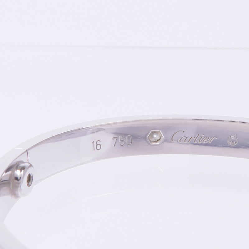 CARTIER 18K白金Love Bracelet 4D手鐲Cartier#16-4