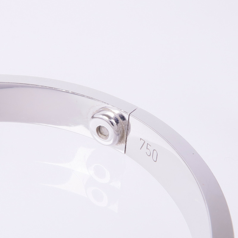 CARTIER 18K白金Love Bracelet 4D手鐲Cartier#16-5