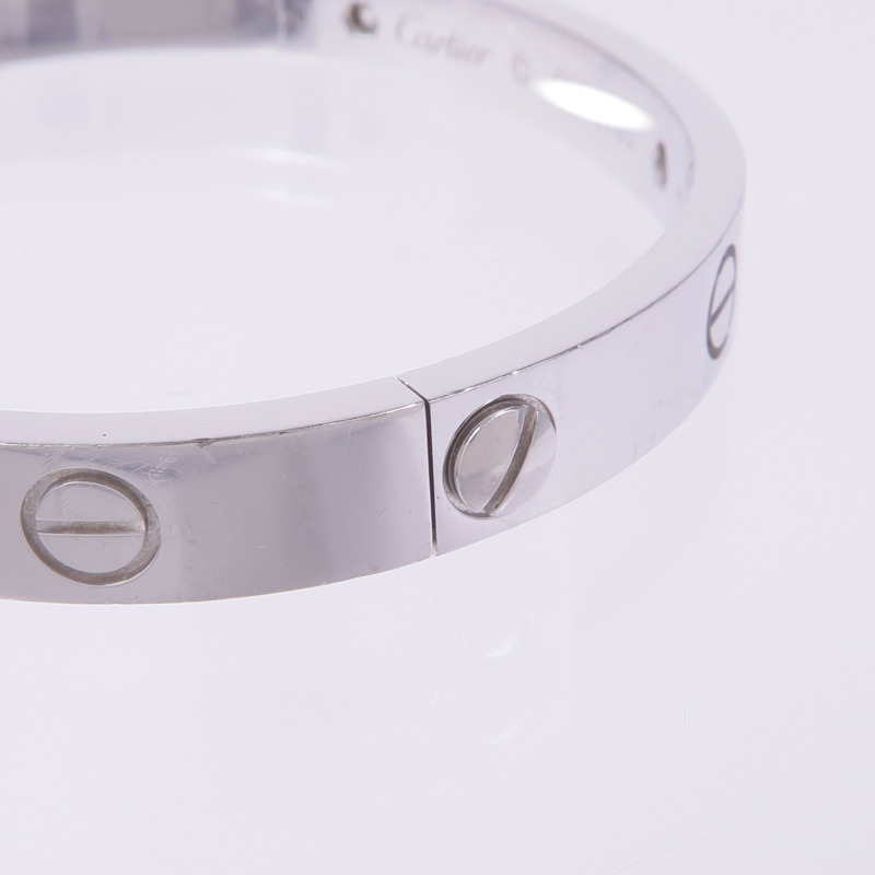 CARTIER 18K白金Love Bracelet 4D手鐲Cartier#16-6