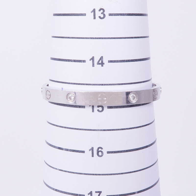 CARTIER 18K白金Love Bracelet 4D手鐲Cartier#16-9