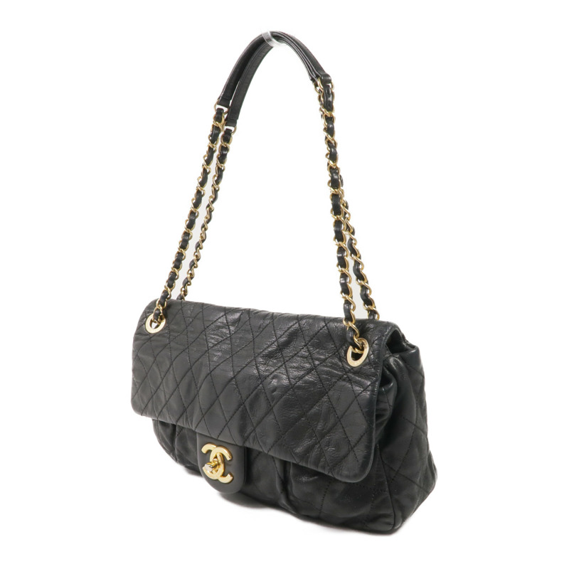 CHANEL 牛皮皮革Chain Shoulder Bag金扣鏈帶肩背袋-2